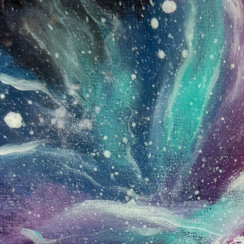 Celestial Whispers Mixed Media Painting Buy Now on Artezaar.com Online Art Gallery Dubai UAE
