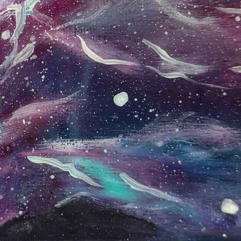 Celestial Whispers Mixed Media Painting Buy Now on Artezaar.com Online Art Gallery Dubai UAE