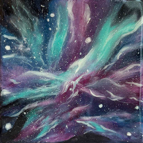 Celestial Whispers Mixed Media Painting Buy Now on Artezaar.com Online Art Gallery Dubai UAE