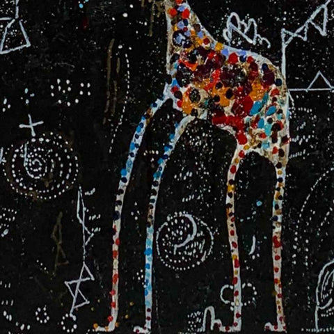 Child Giraffe - Premier Skywaltz - Acrylic Painting - Artezaar.com Online Art Gallery