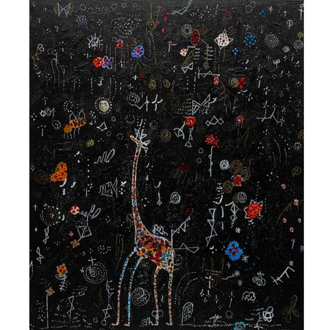 Child Giraffe - Premier Skywaltz - Acrylic Painting - Artezaar.com Online Art Gallery