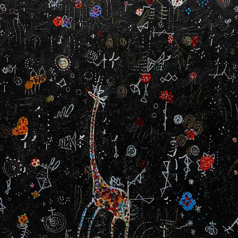 Child Giraffe - Premier Skywaltz - Acrylic Painting - Artezaar.com Online Art Gallery