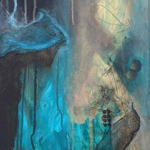 Chocolate Waves Abstract Mixed media Painting Buy Now on Artezaar.com Online Art Gallery Dubai UAE