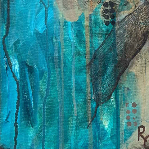 Chocolate Waves Abstract Mixed media Painting Buy Now on Artezaar.com Online Art Gallery Dubai UAE