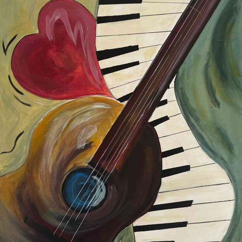 Chords Of Color And Inspiration Acrylic Painting Buy Now on Artezaar.com Online Art Gallery Dubai UAE