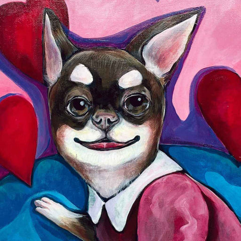 Chu, Sorry For Being So Cute Acrylic Painting Buy Now on Artezaar.com Online Art Gallery Dubai UAE
