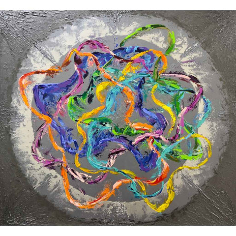 CircleS of Life Abstract Mixed Media Painting Buy Now on Artezaar.com Online Art Gallery Dubai UAE