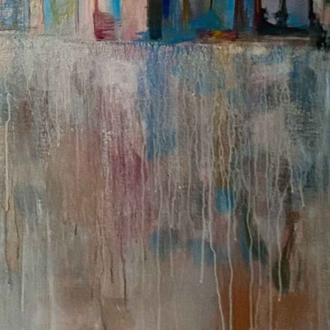 City Life Abstract Acrylic Painting Buy Now on Artezaar.com Online Art Gallery Dubai UAE