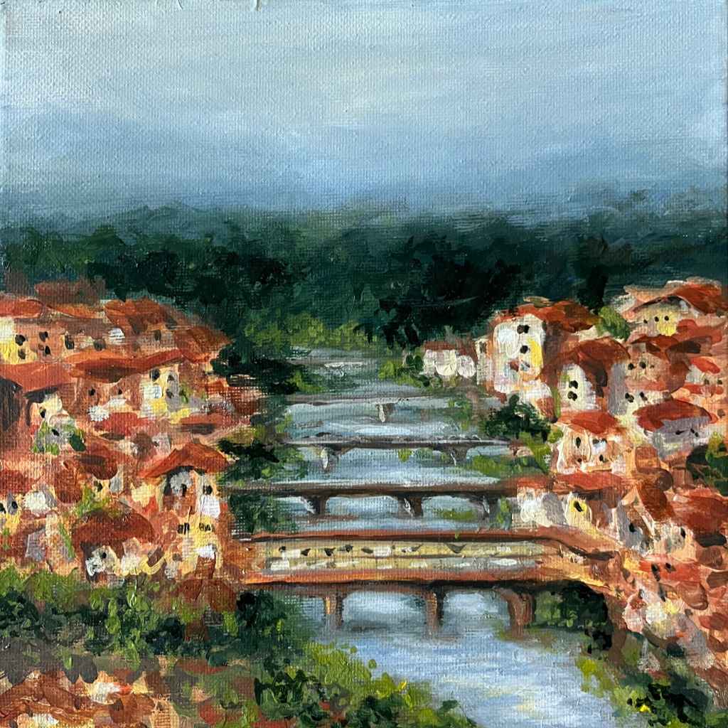 Florence Italy Cityscape Acrylic Painting | Artezaar.com Art Gallery ...