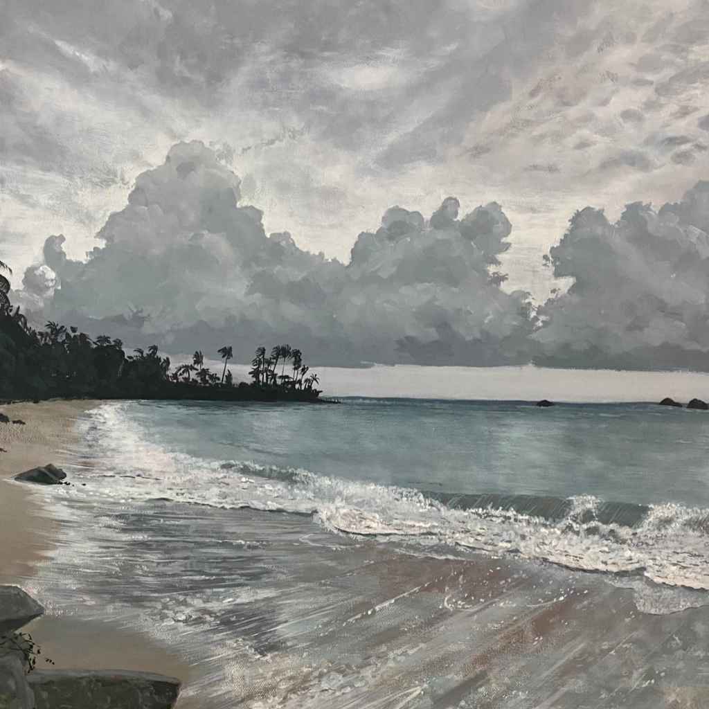 Coast of Sri Lanka Acrylic Painting Art Gallery Dubai
