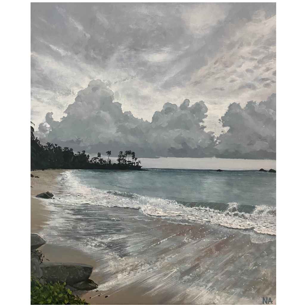 Coast of Sri Lanka Acrylic Painting Art Gallery Dubai