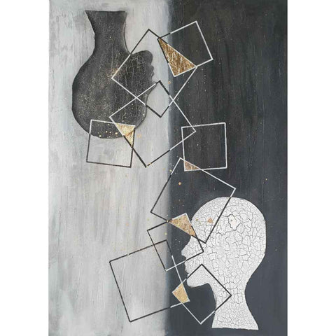 Connections Abstract Acrylic Painting Buy Now on Artezaar.com Online Art Gallery Dubai UAE
