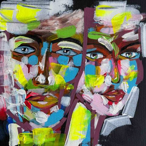 Conversations in Color Acrylic Painting Buy Now on Artezaar.com Online Art Gallery Dubai UAE