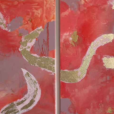 Coral Dreams Abstract Mixed Media Painting Buy Now on Artezaar.com Online Art Gallery Dubai UAE