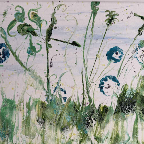 Cornflowers - Acrylic Painting - Artezaar.com Online Art Gallery