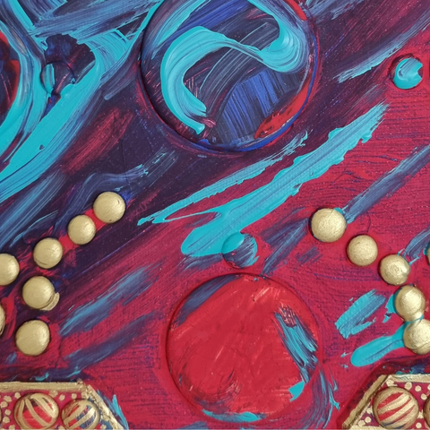 Cosmos Trapped In Gold - Mixed Media - Artezaar.com Online Art Gallery