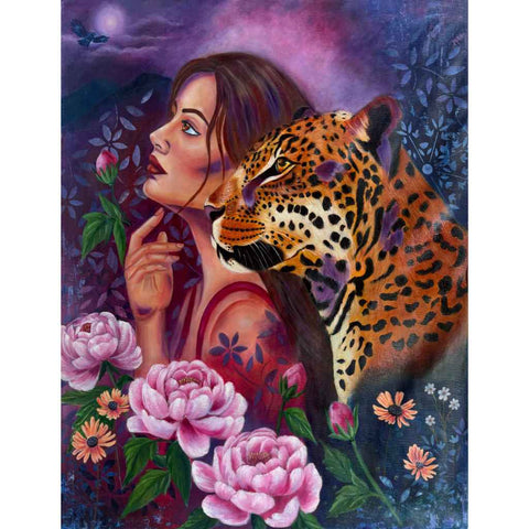Courage in Bloom Mixed Media Painting Buy Now on Artezaar.com Online Art Gallery Dubai UAE