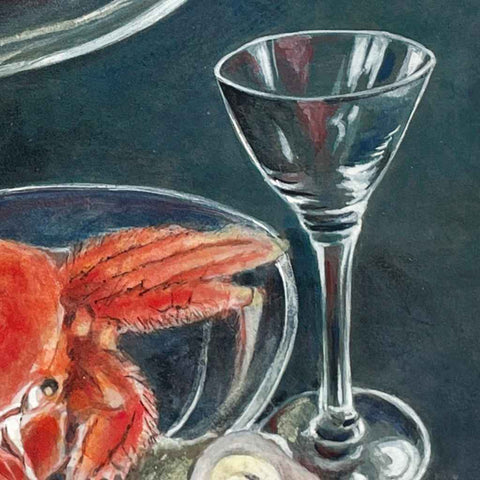 Crab (Japanese Painting) - Mixed Media - Artezaar.com Online Art Gallery