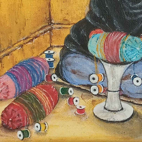 Crafting Traditions Acrylic Painting Buy Now on Artezaar.com Online Art Gallery Dubai UAE