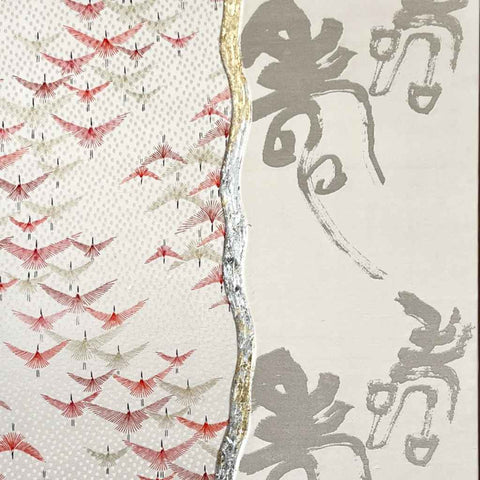 Cranes Longevity Abstract Mixed Media Painting Buy Now on Artezaar.com Online Art Gallery Dubai UAE