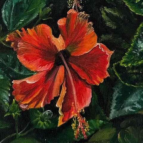 Crimson Charm Oil Painting Buy Now on Artezaar.com Online Art Gallery Dubai UAE