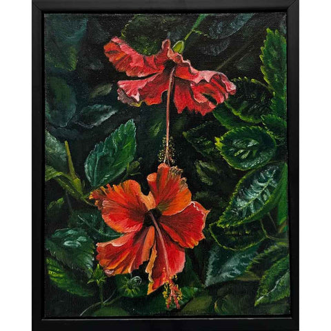 Crimson Charm Oil Painting Buy Now on Artezaar.com Online Art Gallery Dubai UAE