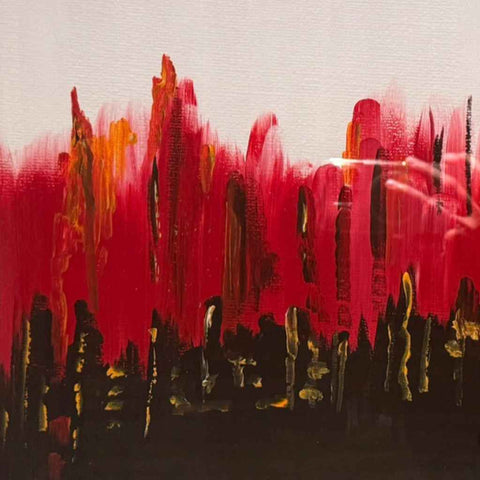 Crimson Desire Acrylic Painting Buy Now on Artezaar.com Online Art Gallery Dubai UAE