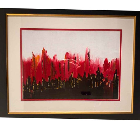 Crimson Desire Acrylic Painting Buy Now on Artezaar.com Online Art Gallery Dubai UAE