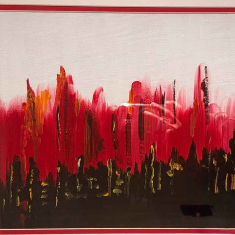 Crimson Desire Acrylic Painting Buy Now on Artezaar.com Online Art Gallery Dubai UAE