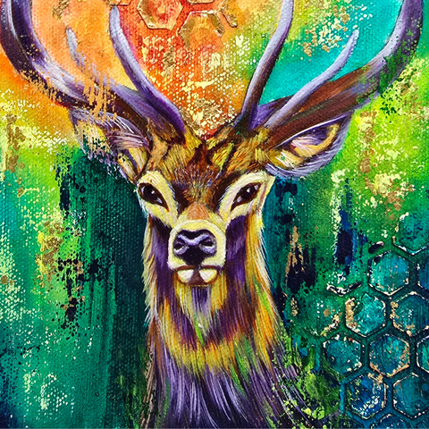 Crown Of The Forest - Mixed Media - Artezaar.com Online Art Gallery