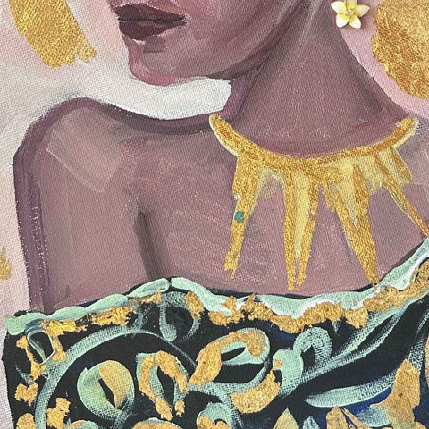 Crowned in Grace Mixed Media Painting Buy Now on Artezaar.com Online Art Gallery Dubai UAE