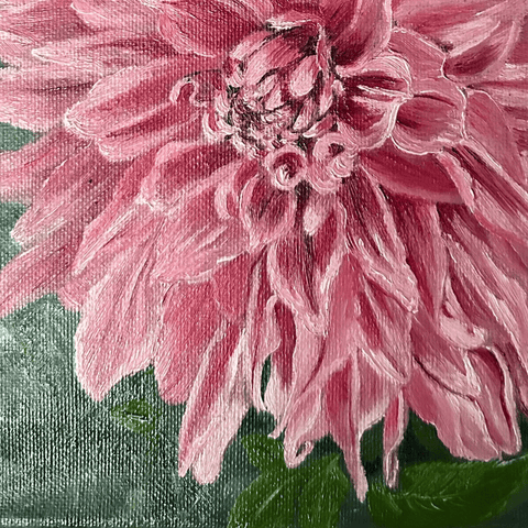 Dahlia Symphony - Oil Painting - Artezaar.com Online Art Gallery