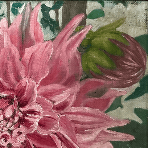 Dahlia Symphony - Oil Painting - Artezaar.com Online Art Gallery