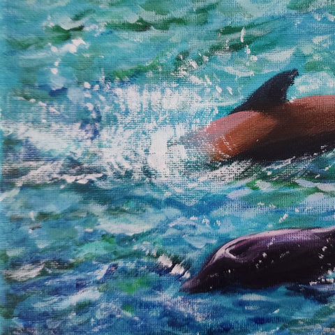 Dancing In The Caribbean Blue  - Acrylic Painting - Artezaar.com Online Art Gallery     