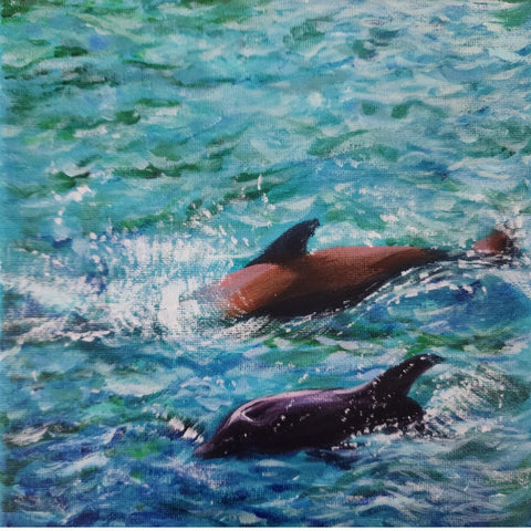 Dancing In The Caribbean Blue  - Acrylic Painting - Artezaar.com Online Art Gallery