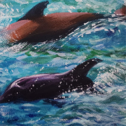 Dancing In The Caribbean Blue  - Acrylic Painting - Artezaar.com Online Art Gallery