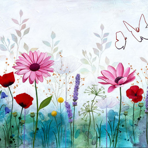 Dancing Petals - Acrylic Painting - Artezaar.com Online Art Gallery