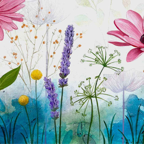 Dancing Petals Abstract Acrylic Painting Buy Now on Artezaar.com Online Art Gallery Dubai UAE
