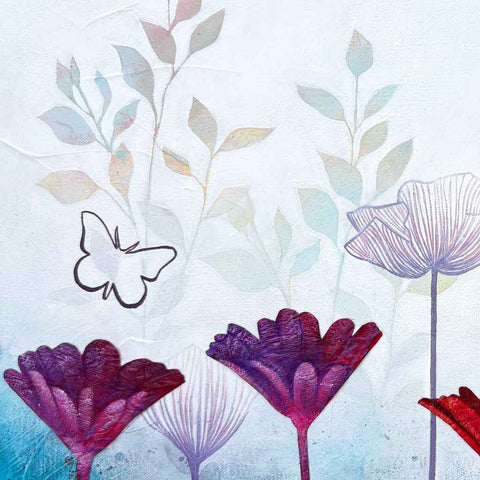 Dancing Petals Abstract Mixed Media Painting Buy Now on Artezaar.com Online Art Gallery Dubai UAE