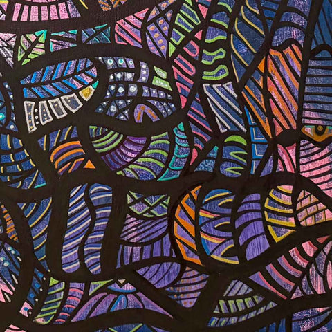 Dark Woods Abstract Acrylic Painting Buy Now on Artezaar.com Online Art Gallery Dubai UAE