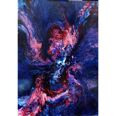 Deep Corals Abstract Acrylic Painting Buy Now on Artezaar.com Online Art Gallery Dubai UAE