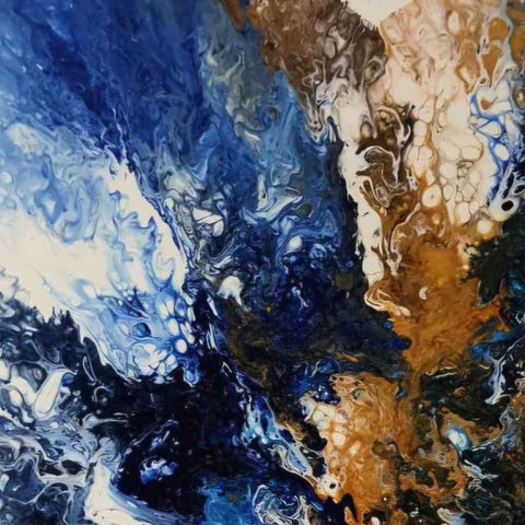 Deep Dive Abstract Acrylic Painting Buy Now on Artezaar.com Online Art Gallery Dubai UAE