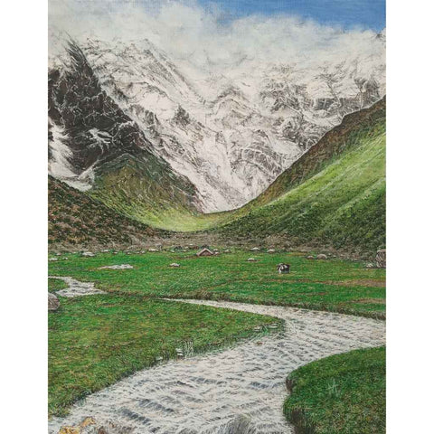 Dream In The Meadows Acrylic Painting Buy Now on Artezaar.com Online Art Gallery Dubai UAE