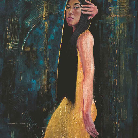 Dream in Gold Fine Mixed Media Painting Buy Now on Artezaar.com Online Art Gallery Dubai UAE