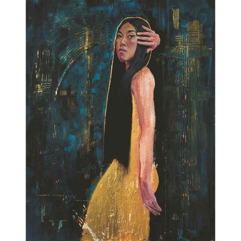 Dream in Gold Fine Mixed Media Painting Buy Now on Artezaar.com Online Art Gallery Dubai UAE