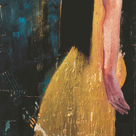 Dream in Gold Fine Mixed Media Painting Buy Now on Artezaar.com Online Art Gallery Dubai UAE