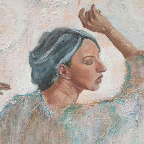 Dream In White Fine Mixed Media Painting Buy Now on Artezaar.com Online Art Gallery Dubai UAE