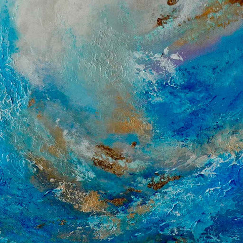 Dreaming In Blue And Gold - Mixed Media - Artezaar.com Online Art Gallery