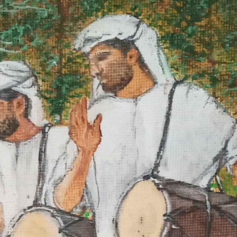 Drum Beats Acrylic Painting Buy Now on Artezaar.com Online Art Gallery Dubai UAE