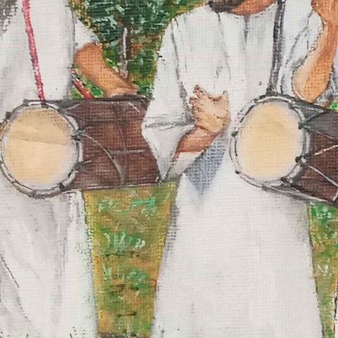 Drum Beats Acrylic Painting Buy Now on Artezaar.com Online Art Gallery Dubai UAE